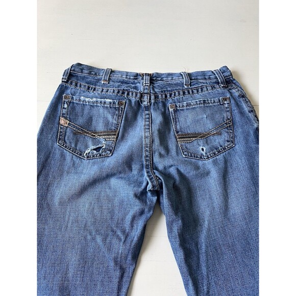 Ariat M4 Low Rise Boot Jeans Mens 36 Blue Denim Boot Leg Western Cowboy - Picture 6 of 6